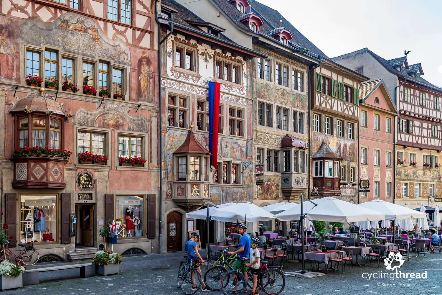 Painted facades of houses in Stein am Rhein