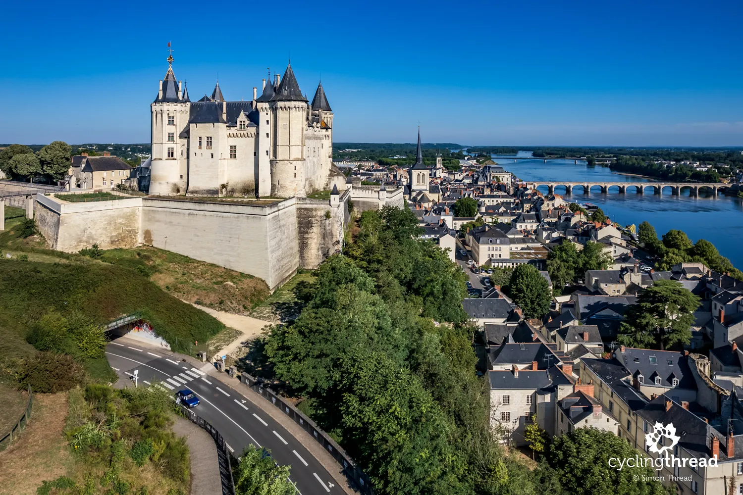 Panorama of Saumur in the Loire Valley