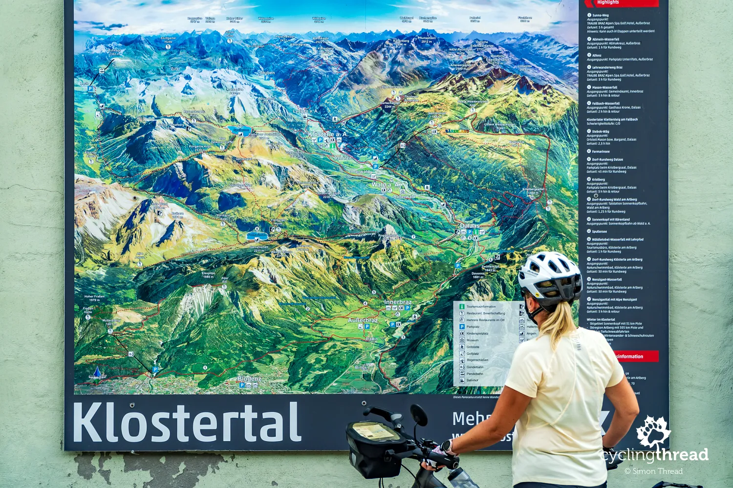 Panoramic map of the region