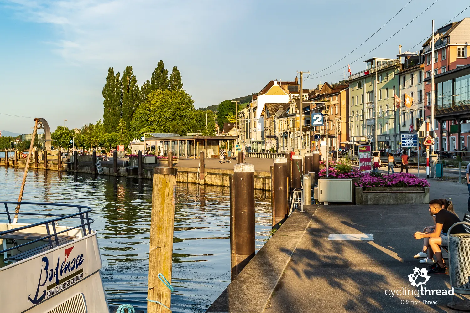 Port promenade and railway station in Rorschach