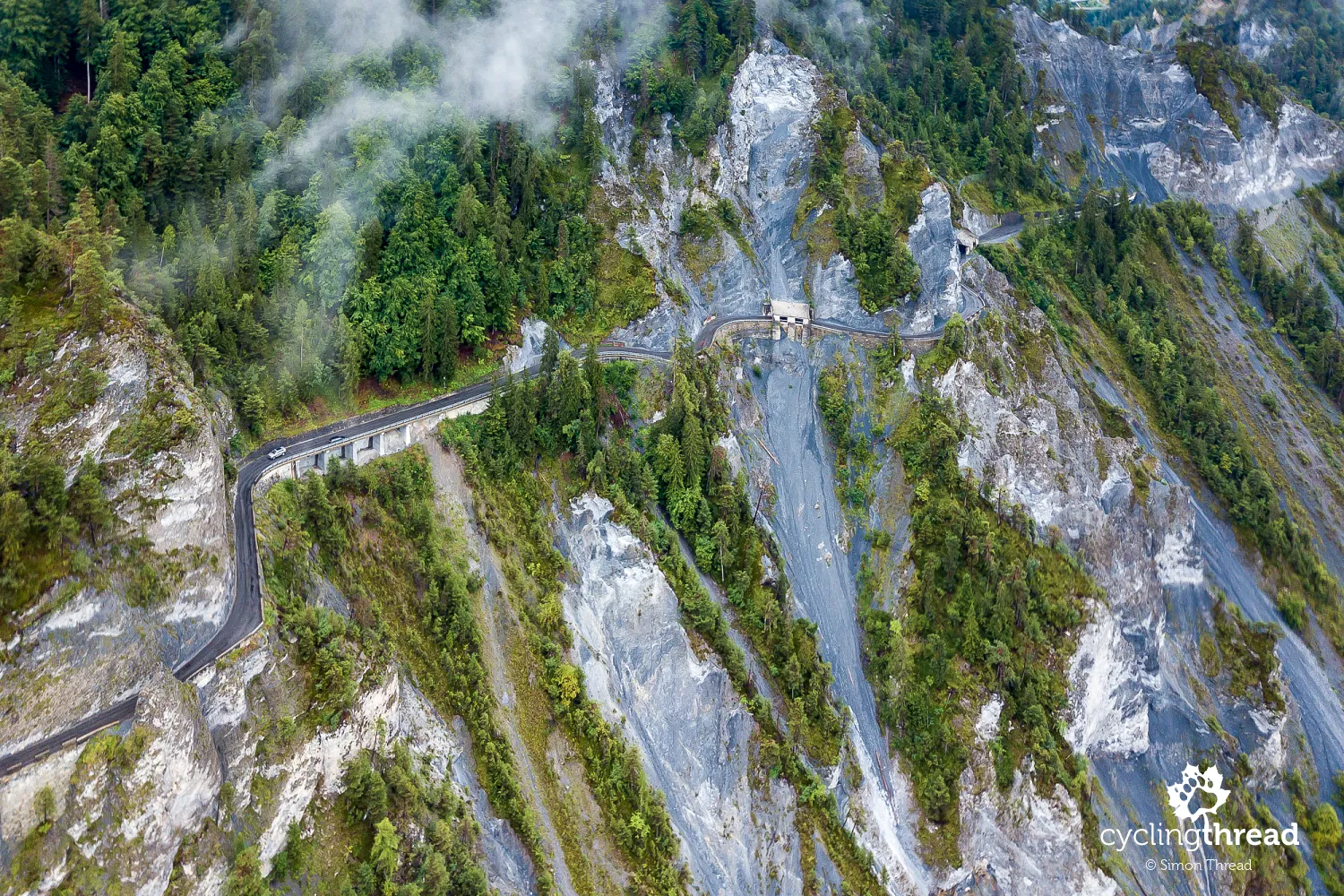 Road on the Cliff in the Swiss Grand Canyon
