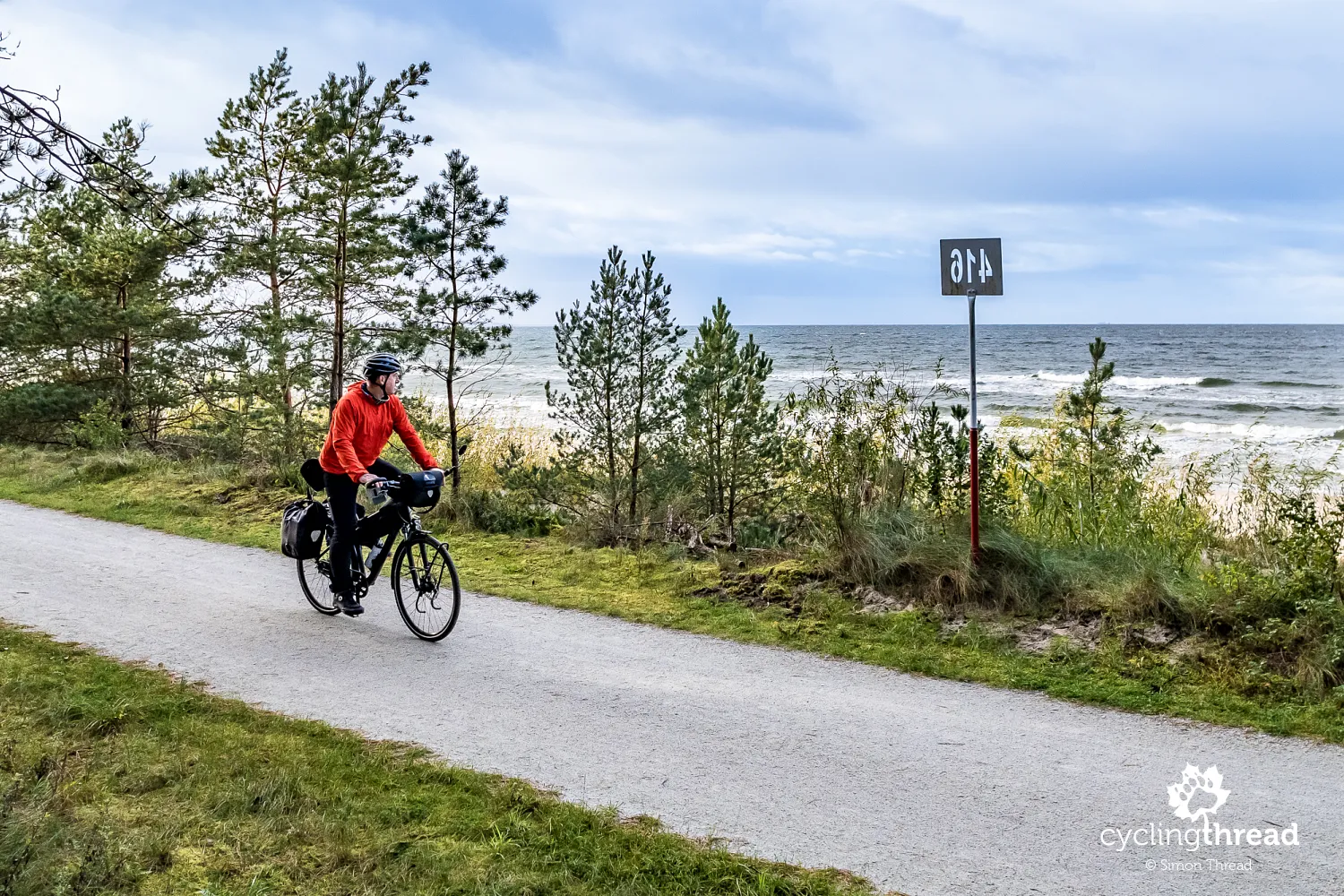 The seaside section of EuroVelo 10 before Międzyzdroje