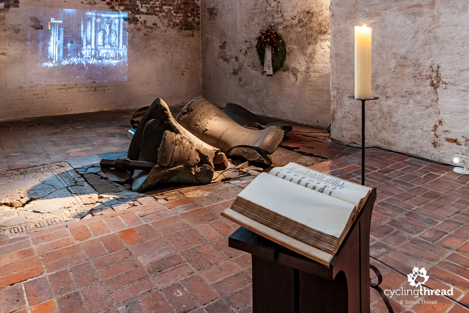 Shattered bells in St. Mary's Church in Lübeck