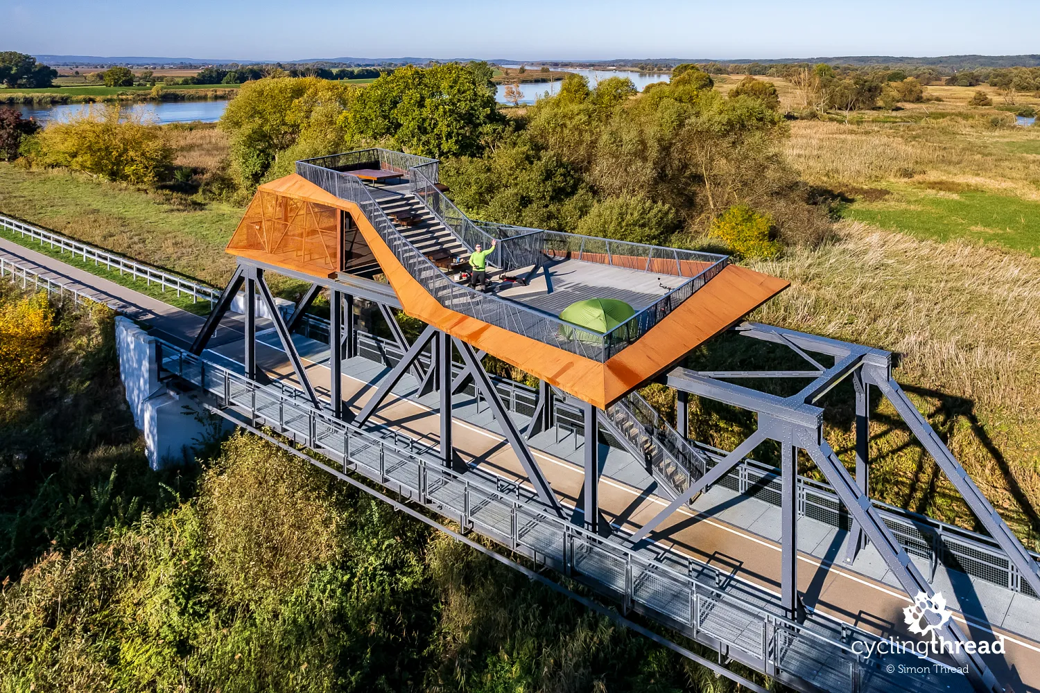 Siekierki bridge viewing platform