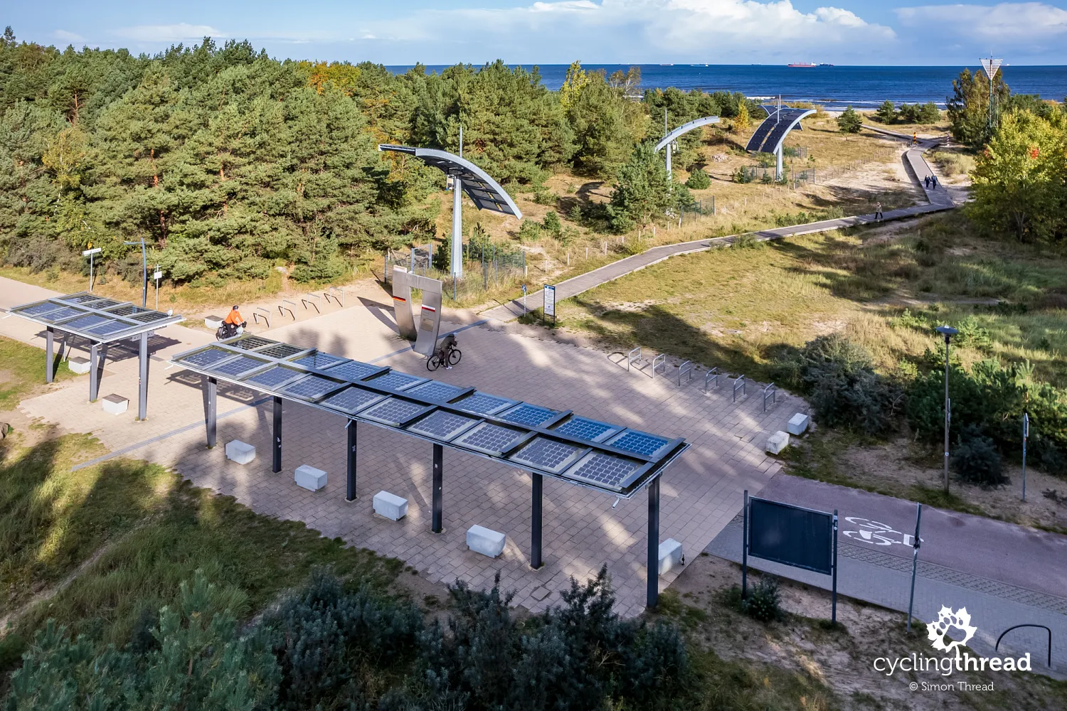 The start of the Velo Baltica route at the Polish-German border