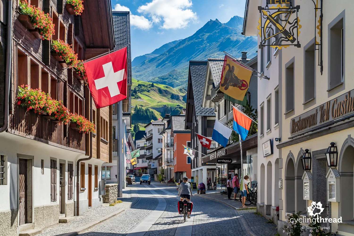A street in Andermatt, Switzerland