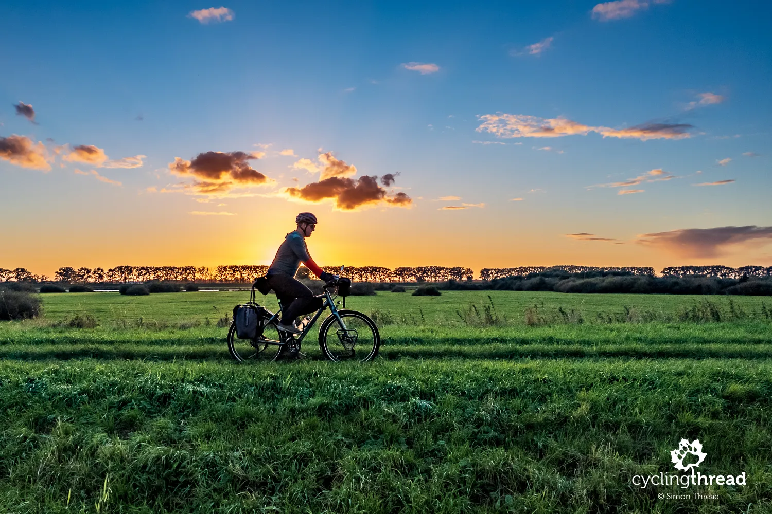 Sunset over the Vistula Cycling Route