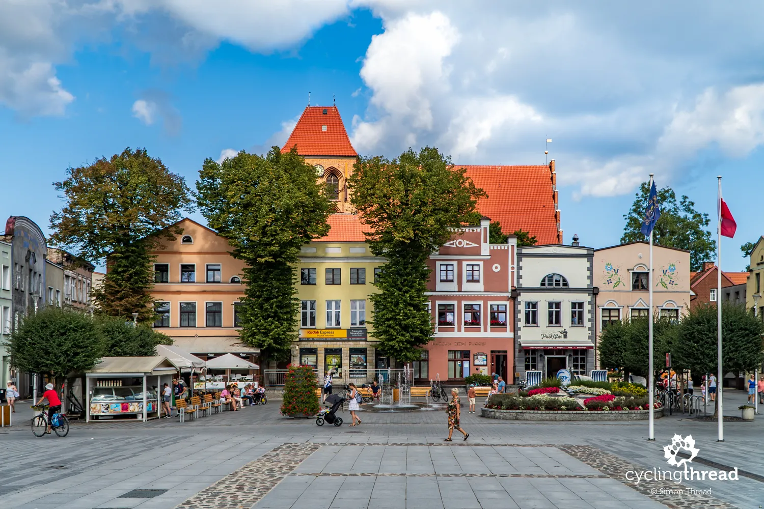 Townhouses at the market square in Puck