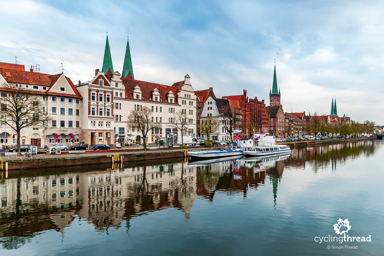 The Trave River surrounding Lübeck's Old Town