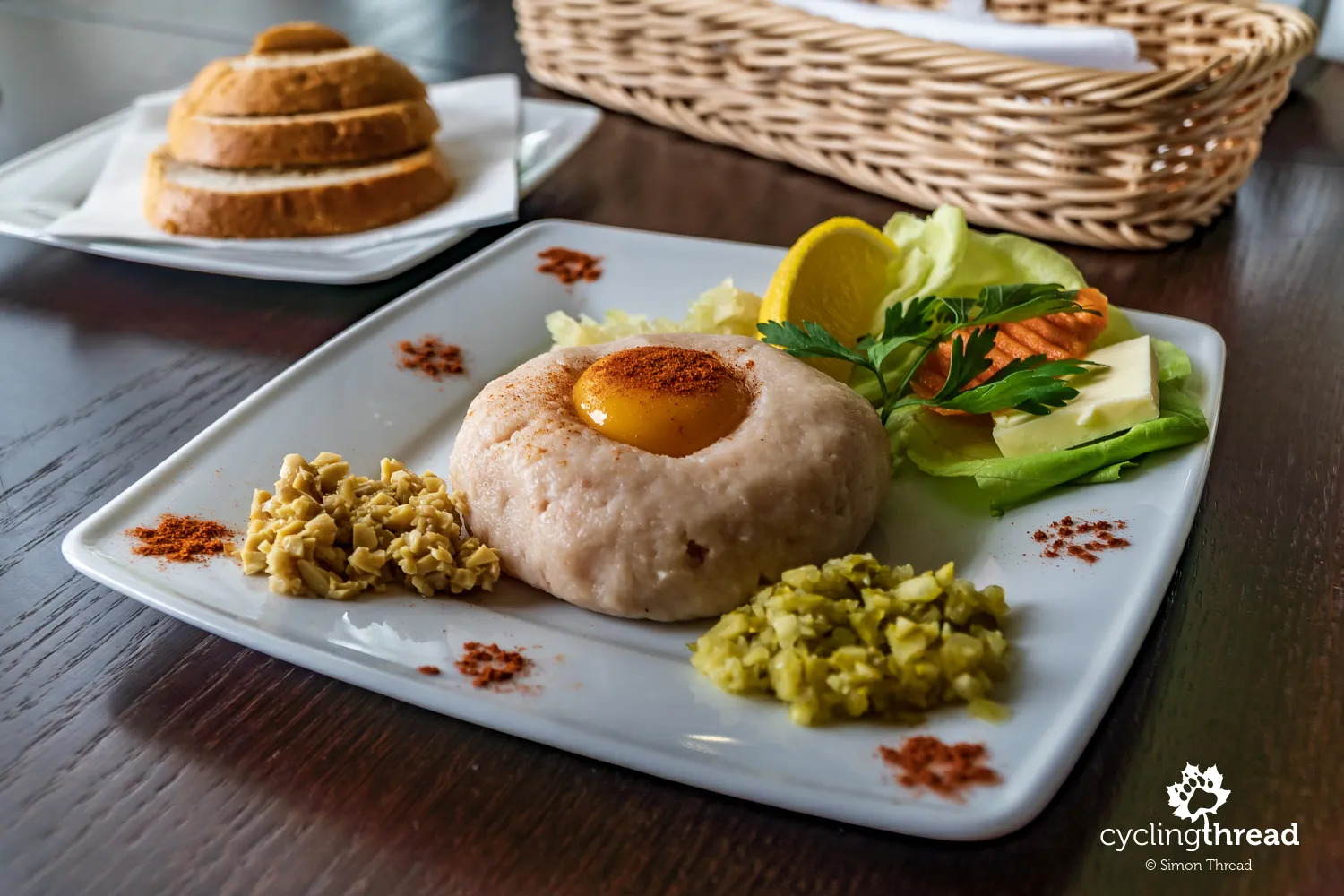 Trout tartare at a local restaurant in Lopuszna