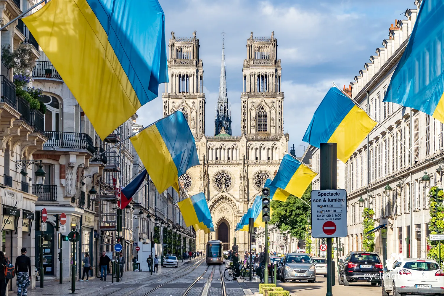 Ukrainian flags in Orleans