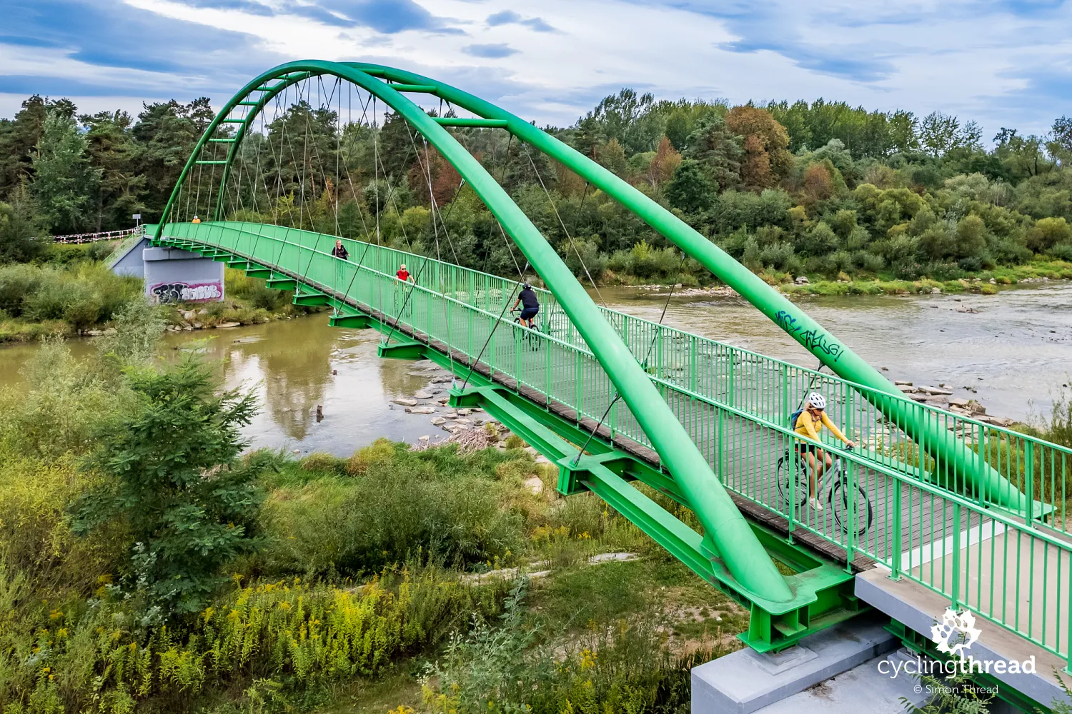 The VeloDunajec bridge over the Poprad River