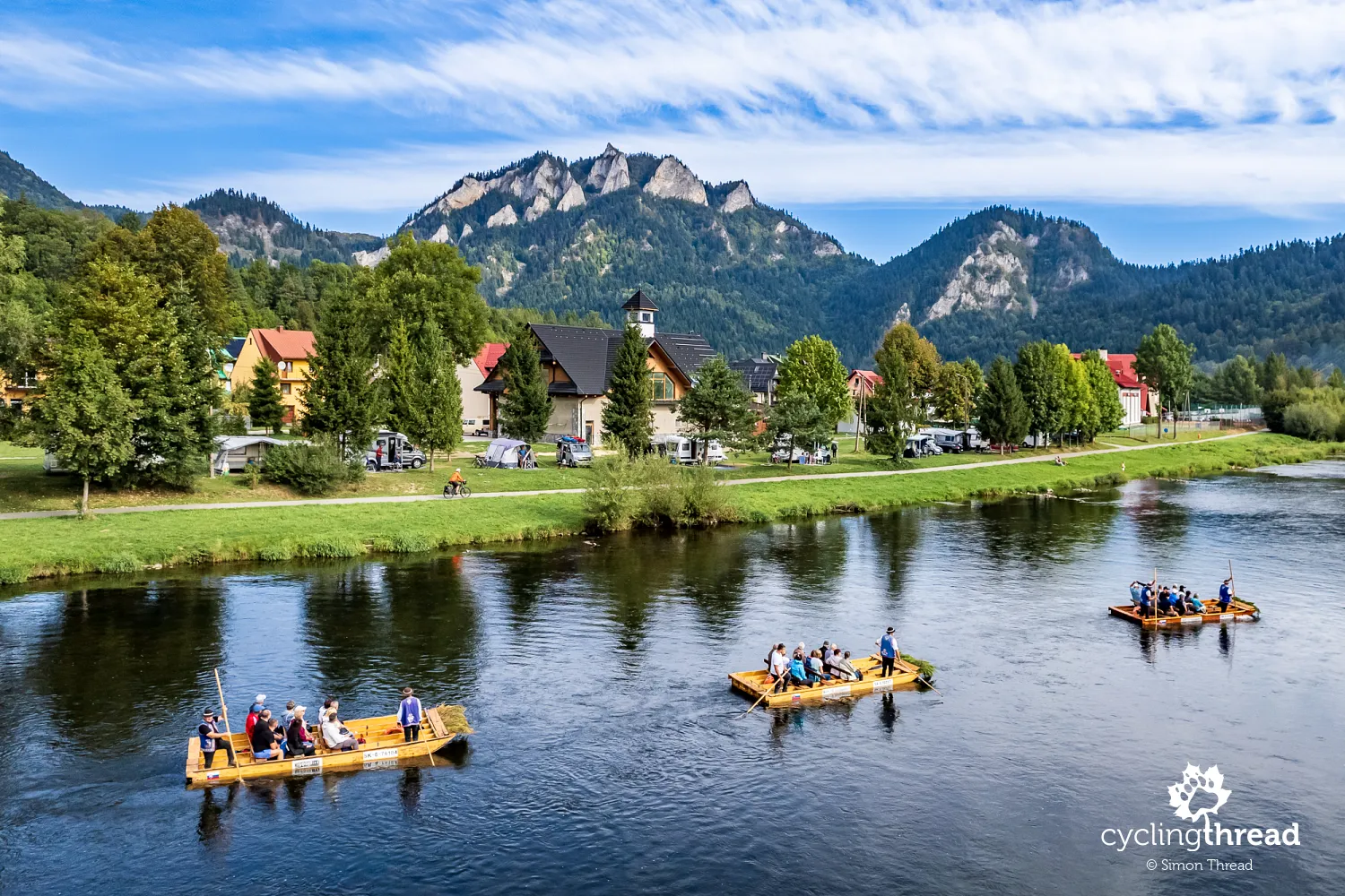 The VeloDunajec cycle path in Sromowce Nizne