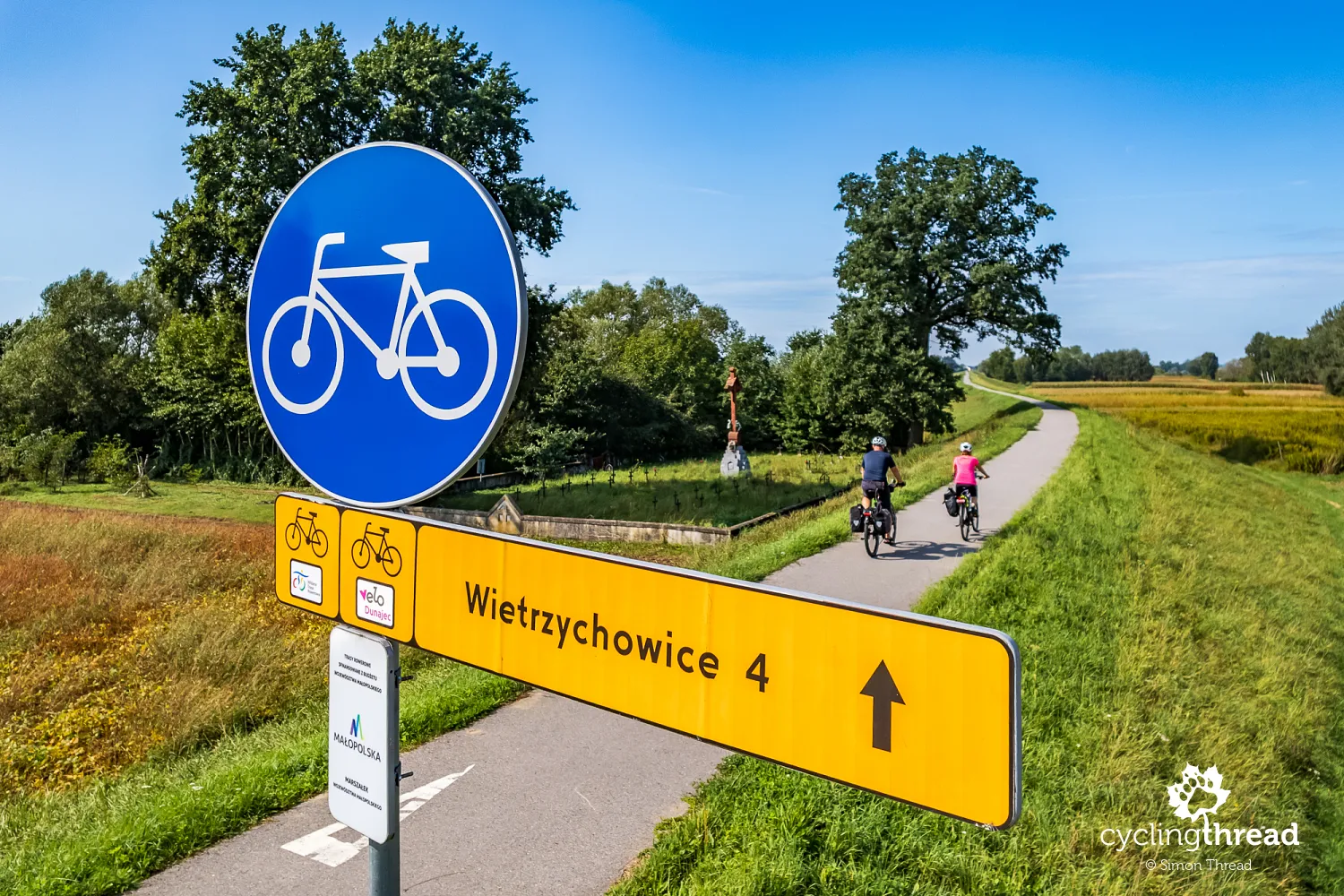 VeloDunajec cycle route near Tarnow