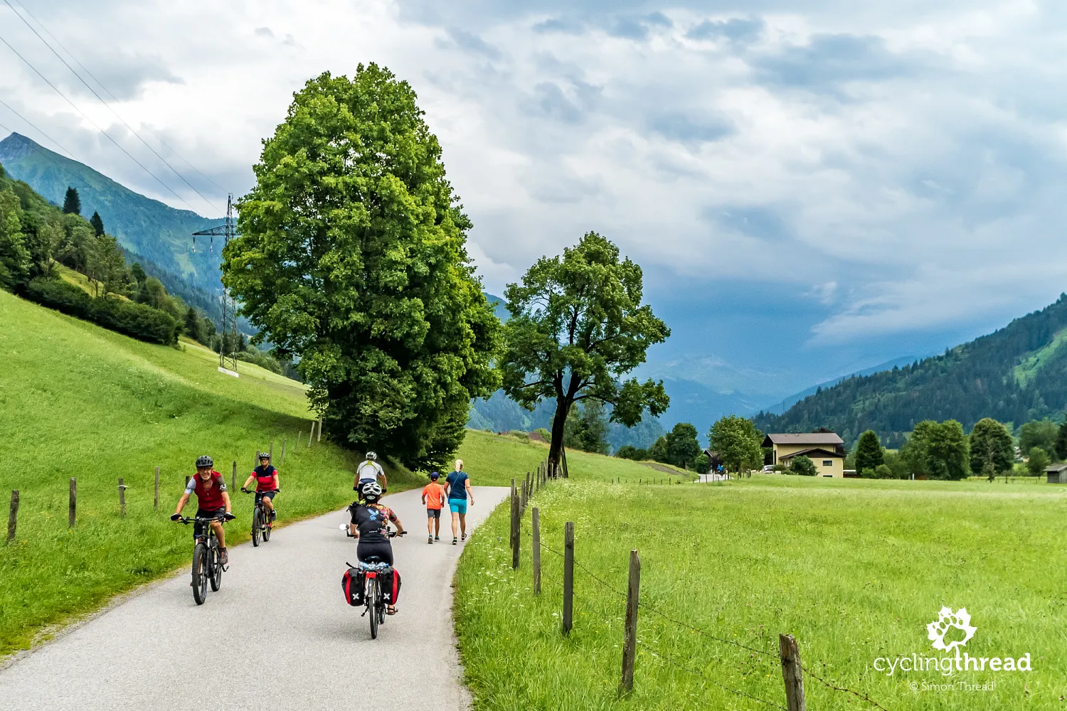 Walking and biking path in the Gastein valley