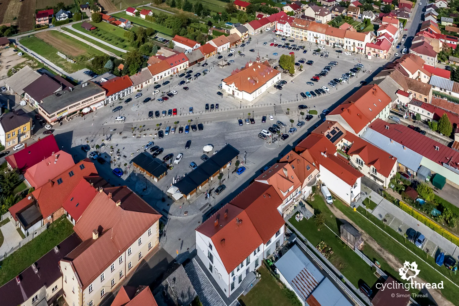 Zakliczyn market square from above