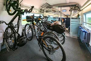 Bicycle in&nbsp;the&nbsp;ICE train in&nbsp;Germany