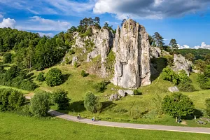Burgstein - a&nbsp;rock formation above in&nbsp;Franconia