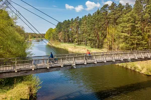 Cycling bridge on&nbsp;the&nbsp;Oder-Spree canal