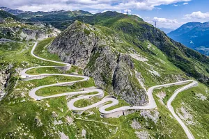 Cycling the&nbsp;Gothardpass in&nbsp;Switzerland