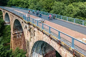Klausmarbach viaduct on&nbsp;the&nbsp;bicycle route