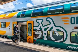 Pictogram of&nbsp;a bicycle compartment on&nbsp;an ODEG train
