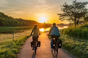 Sunset over the&nbsp;Dresdner Elbland, Saxony